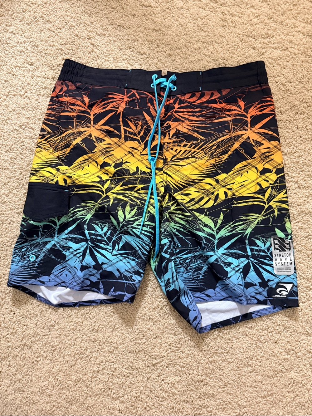 Laguna multicoloured swim board shorts Size L #surf #beachwear